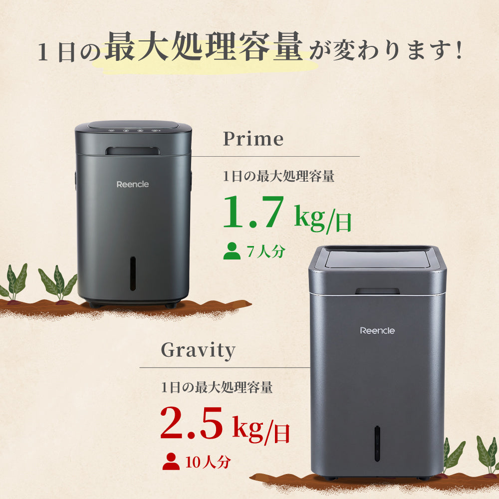 Reencle Gravity 家庭用 生ごみ処理機 ハイブリッド式（ バイオ